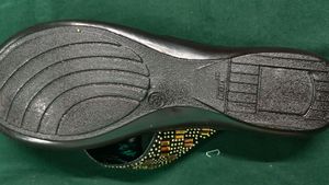 Women Comfy Black Embellished Flats UK 5