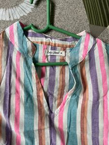 Striped Tiered Mini Dress