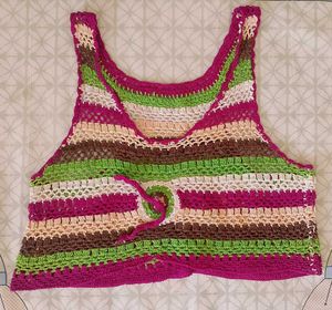 Crochet Striped Tank Top