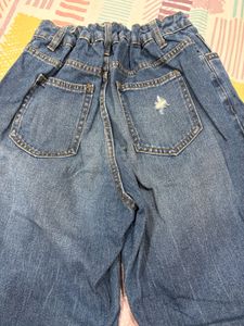 Trendy Ripped Blue Denim Jeans