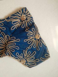 Blue Embroidered Blouse