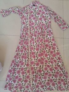 Beautiful Pink Floral Kurta