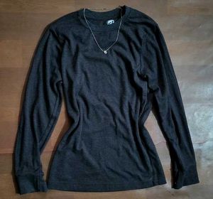 Chic Charcoal Long Sleeve Top