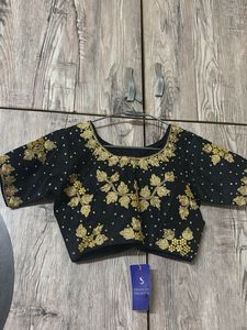 Elegant Black Embroidered Blouse