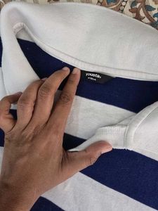Classic Blue &amp; White Striped Polo Shirt