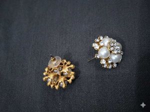 Elegant Pearl and Crystal Stud Earrings