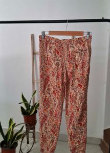 ZARA Bohemian Floral Print Pants