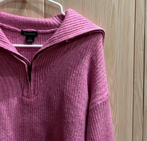 Boohoo Pink Knit Pullover Sweater