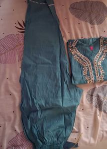 mint green kurta set with Dupatta