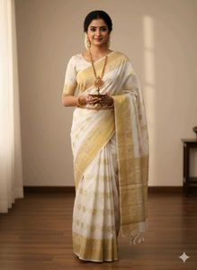 south Indian 🥳 wedding White Saree