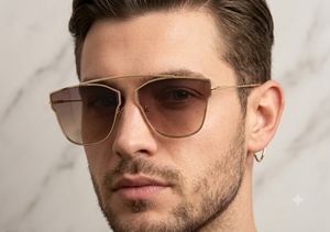 Dior 7A Quality Replica Sunglasses with Gold Frame