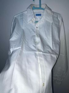 Luxury White Long-Sleeved Shirt