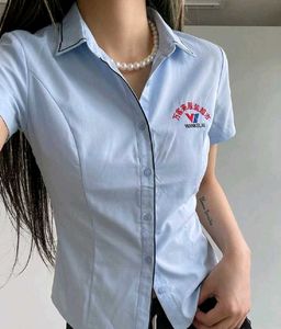 New with tag Cute Light Blue Collared Shirt