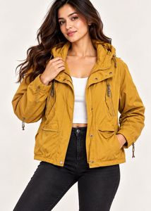 ZARA Mustard Yellow Hooded Jacket