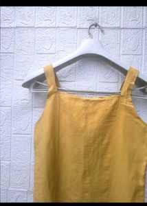 Yellow Square Neck Cami Top
