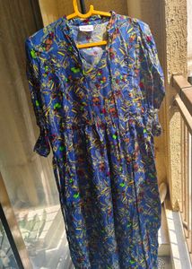 Blue Printed Tunic Top