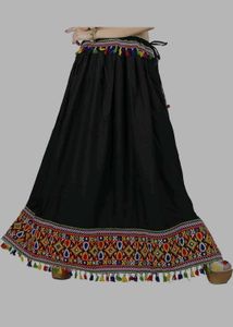 Embroidered Black Ethnic Skirt