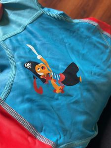 Baby Blue &amp; Red Pirate Swimsuit for gils or boy