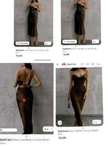 Brand New (Urbanic) Coffee Brown Satin Slip Dress