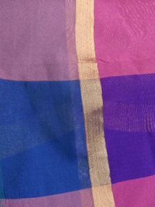 Vibrant Checkered Silk Saree