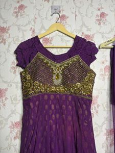 Beautiful Purple Anarkali Suit