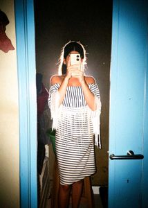 Striped Midi Dress with Tassel Detail