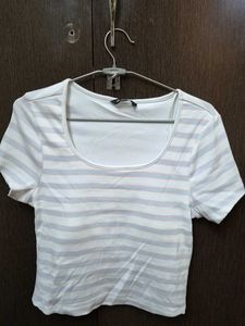 Striped Cropped T-Shirt