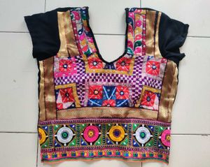 Embroidered Patchwork Blouse Top Navratri