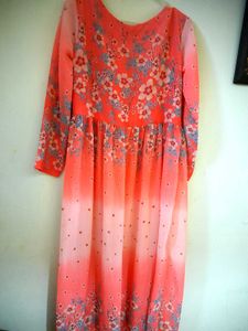 Libas Orange Floral Print gown