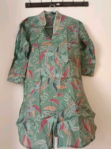 printed green colour co ords set