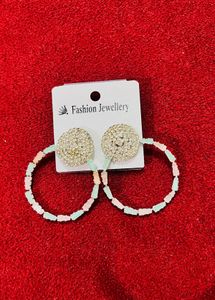 Fashionable Crystal Hoop Earrings newwdtag