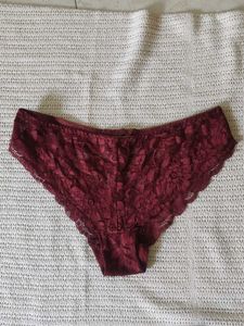 Lace Briefs - Burgundy