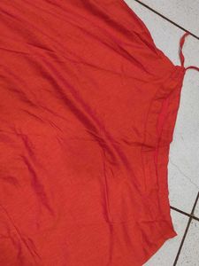 Orange &amp; Black Blouse with circular skirt wit