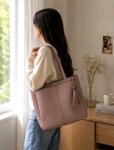 Stylish Taupe Tote Bag