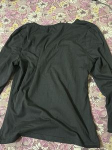 Chic Black Ribbed Long Sleeve Top
