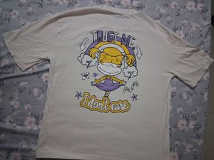 Cream Graphic Print Oversized T-Shirt