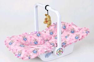 Pink Teddy Bear Baby Bouncer