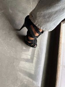 Black Strappy Platform Heels