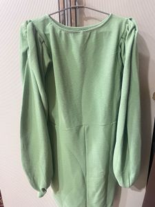 Chic Puffy Sleeve Mini Dress