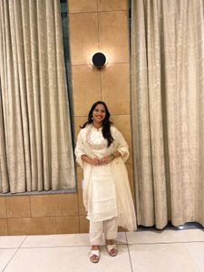 Elegant Off-White Kurta Set with Dupatta