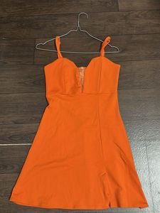 Vibrant Orange Mini Dress
