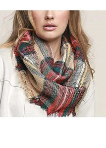 Cozy Plaid Scarf(wool)