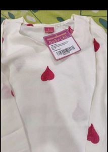 Heart Print Kurta with Pink Palazzo Pants