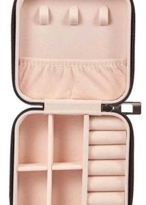 Portable Travel Jewelry Organizer Box with Zipper