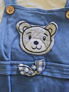 Cute Bear Overalls Set