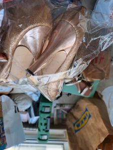 Veruchka by Payal Kothari Og Gold Glitter Heels