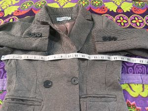 Bonpoint Girl Grey Tweed (Wool and Mohair) Coat