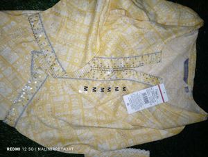Avaasa Yellow Kurta with Sequins