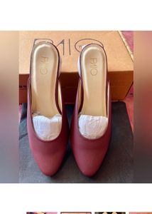 PAIO Amelia Maroon Mule Heels