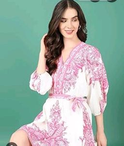 price Drop :: Pink Paisley Print Mini Dress